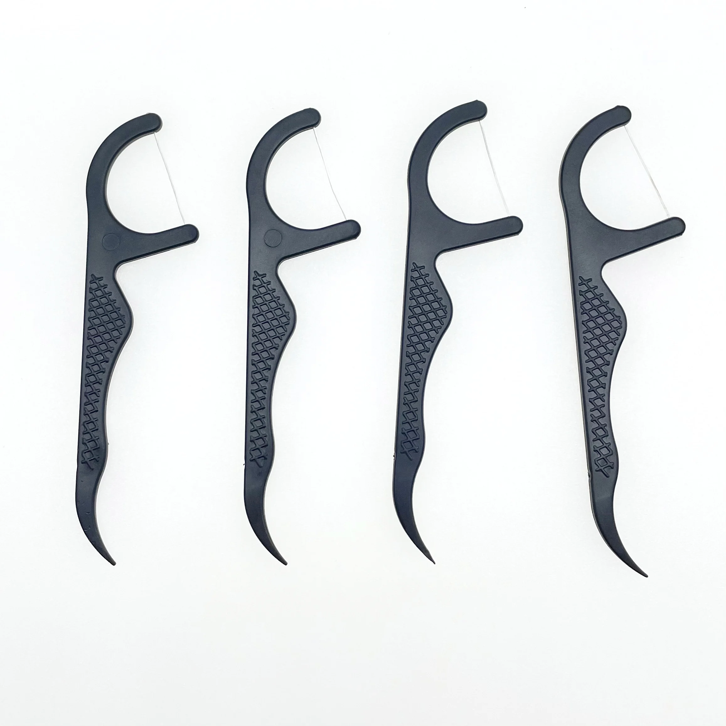 Biodegradable Tooth Cleaner Plastic Angled Toothpick Teeth Flossing Bulk Flat Dental Floss Stick Picks