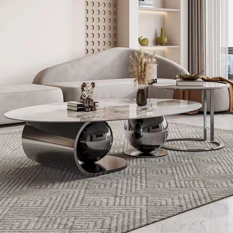 Modern living room center marble central table living room coffee table coffee table set