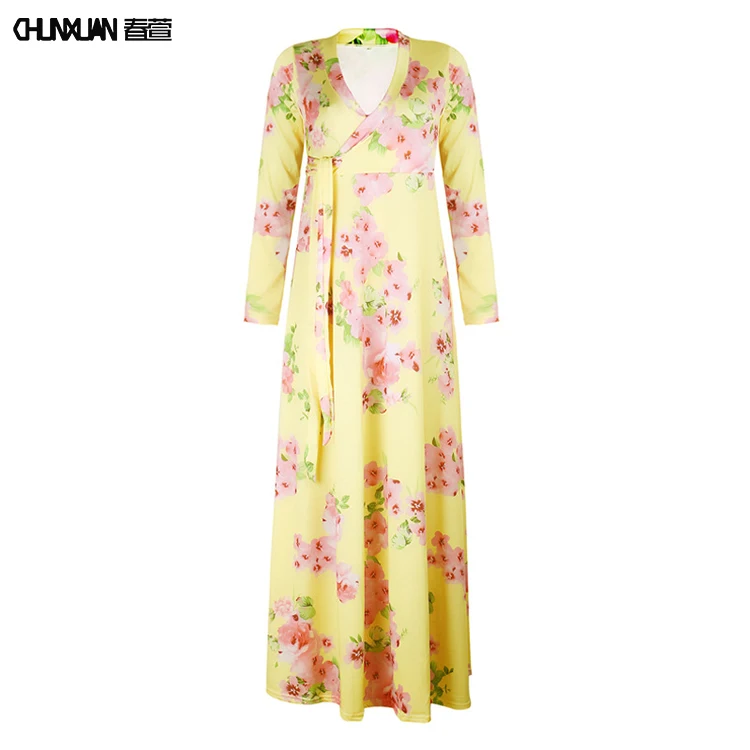 2020 factory wholesale casual chiffon floral print plus size dress clothing manufacturers summer women dresses