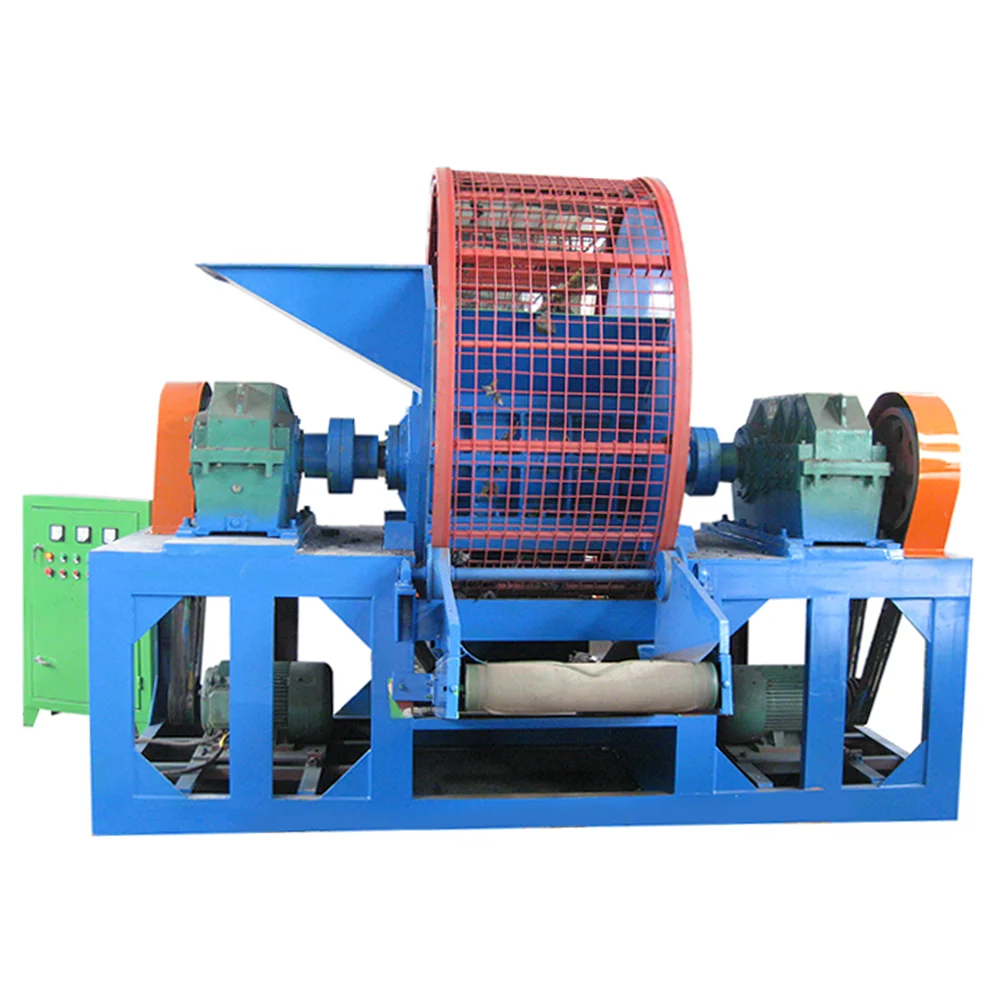 Automatic Waste Rubber Tyre Recycling Line Tire Shredding Machine