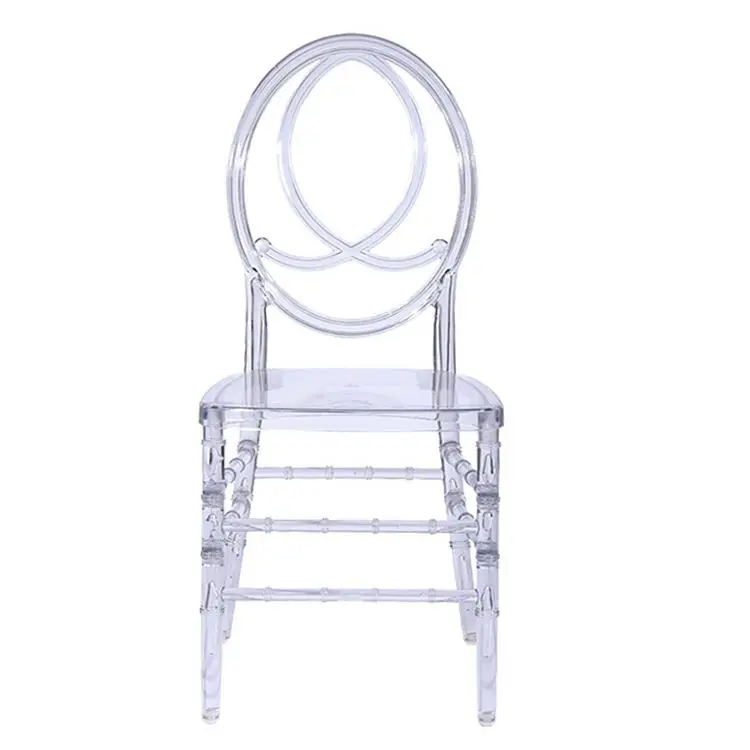 China Manufacturing Customized Acrylic Plastic Tiffany Chiavari Clear Resin Phoenix Napoleon Chair Wedding For Sale