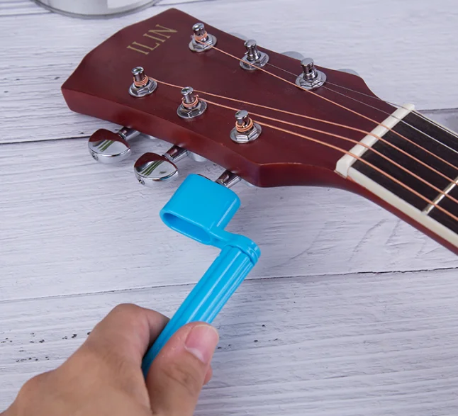 2-in 1 string peg winder + bridge pin remove tool High quality ABS Colorful acoustic electric guitar string winder