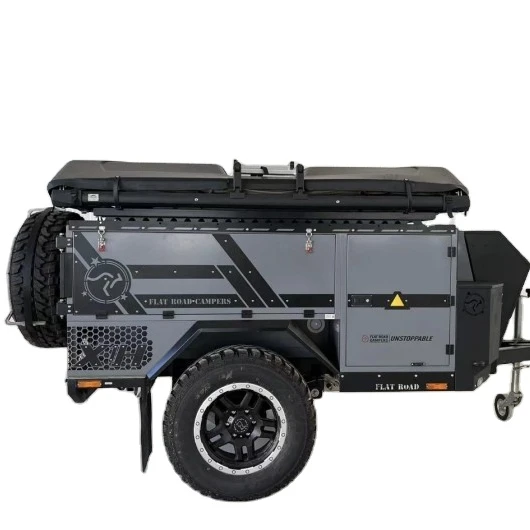Folding Camping Caravan Travel Trailer Tent Camping Car Travel Trailer Off-road Camping trailer for sale