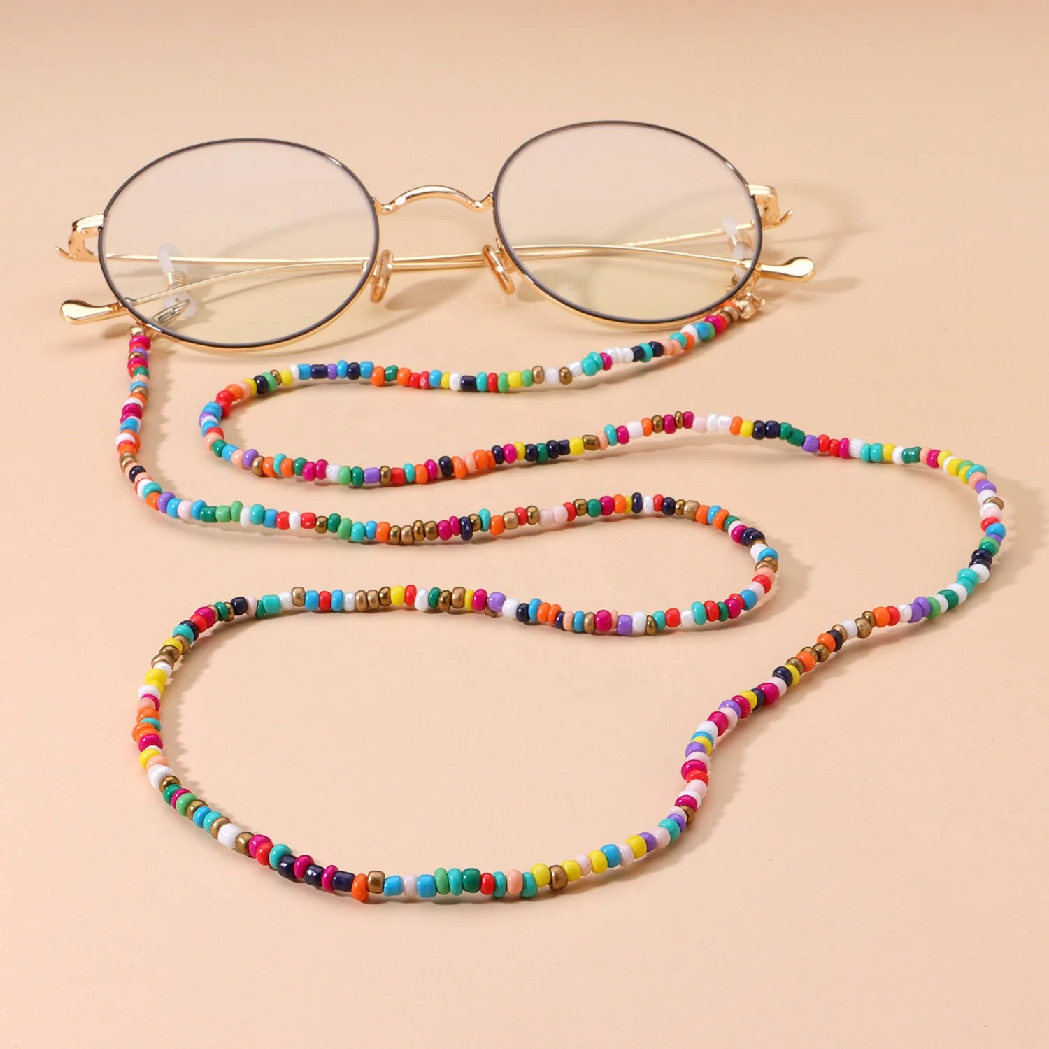 Zuowen Wholesale Glasses Chain Colorful Tassel Beaded Chain For Facemask Eyeglasses