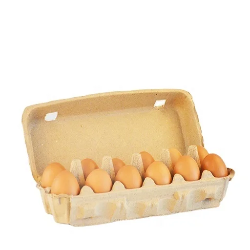 Custom Egg Packaging Boxes Carton Tray Paper Egg Box 4 6 10 12 18 30 Holes Pack Empty Pulp Tray Egg Cartons For Sale