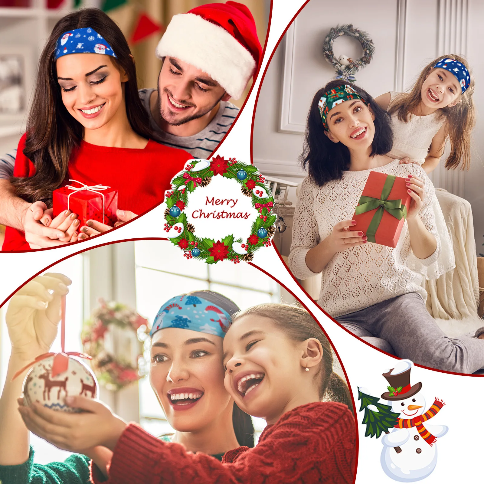 2024 Autumn And Winter Cute Funny Santa Claus Sweat Belt Custom Logo Color Sports Accessories