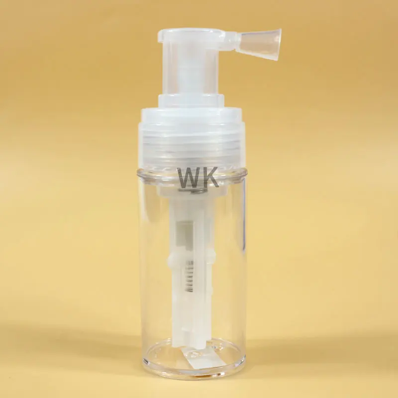 110ml 140ml 180ml Cake Glitter Dry Shampoo Spray Bottle Plastic Baby Talcum Powder Spray Bottle