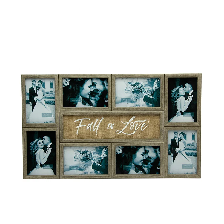 High Quality Merry Christmas Collage photo frame with green tree for holiday celebration