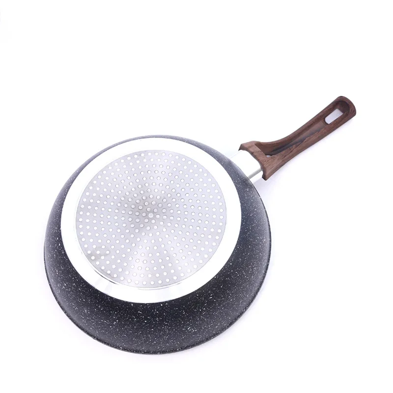 Chinese kitchen professional wok frying pan non-stick flat-bottomed 30cm maifan stone coating extra large cast iron wok