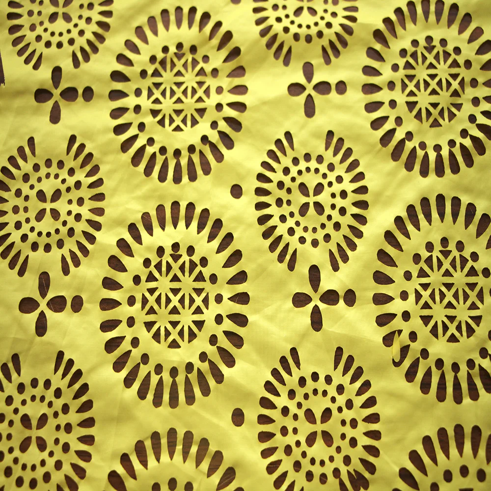 custom polyester flowered holes punched material water resistant moisture wickin mould Laser punching fabric