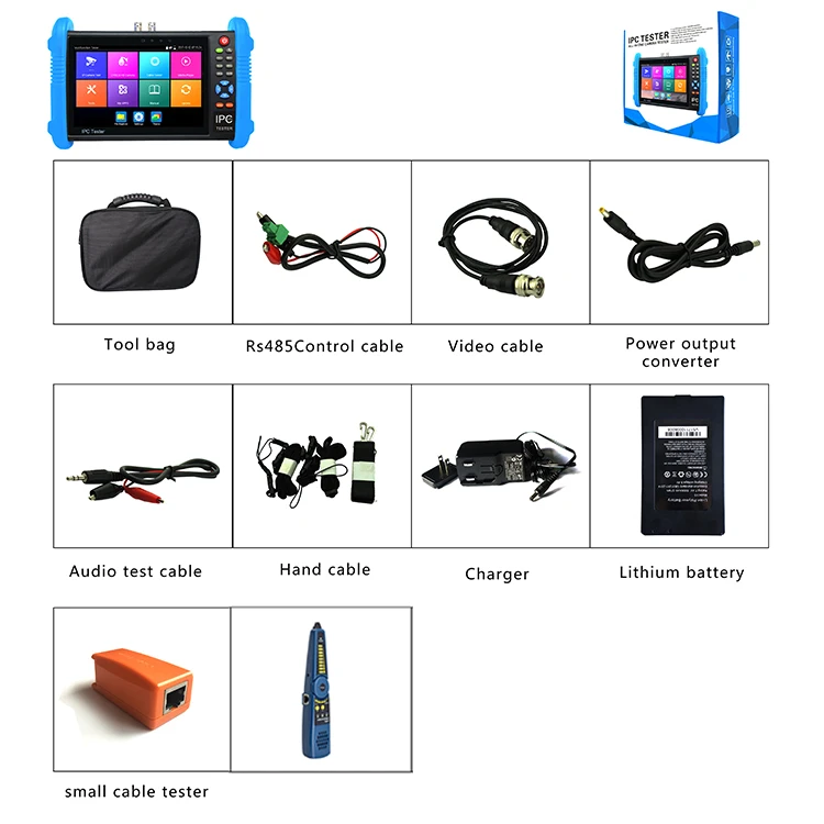  Тестер CCTV камеры 7 дюймов IP + аналоговый AHD TVI CVI HDMI вход/выход безопасности камера Тест сенсорного экрана видео тестер