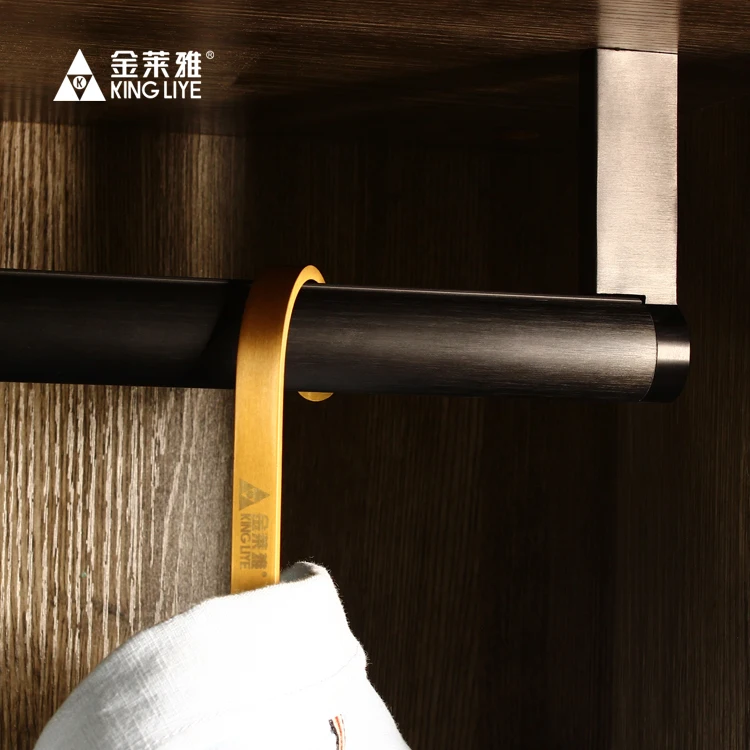 F1043 Top Mounted Wardrobe Rail Bracket  End Support Holder for Wardrobe Hardware Rail Tube Connector Accessories