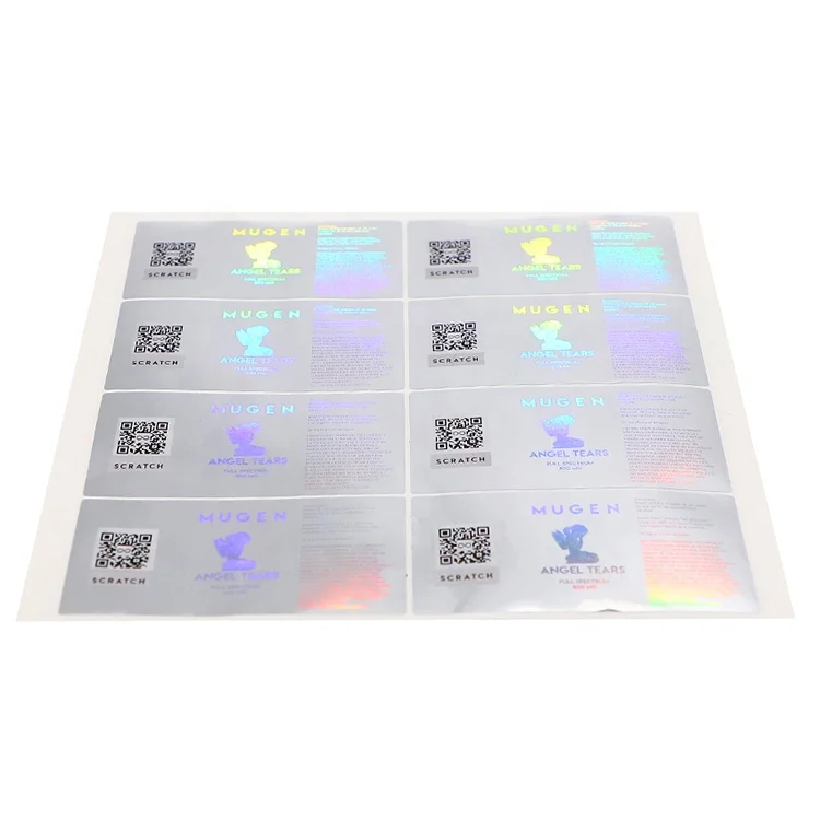 Self Adhesive Code Hologram Sticker Security Hologram Sticker Label For Laptop