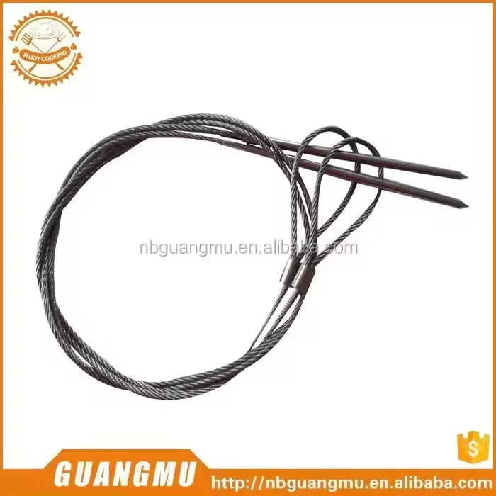 Metal Skewers for Kabobs with Slider Stainless Steel Shish Kabob Grill Skewers & Ideal Kabob Sticks