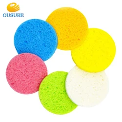 Natural Wood Original Pure Eco Friendly Women Girls Facial Face Wash Deep Clean vegetable cellulose sponge block for cleaning