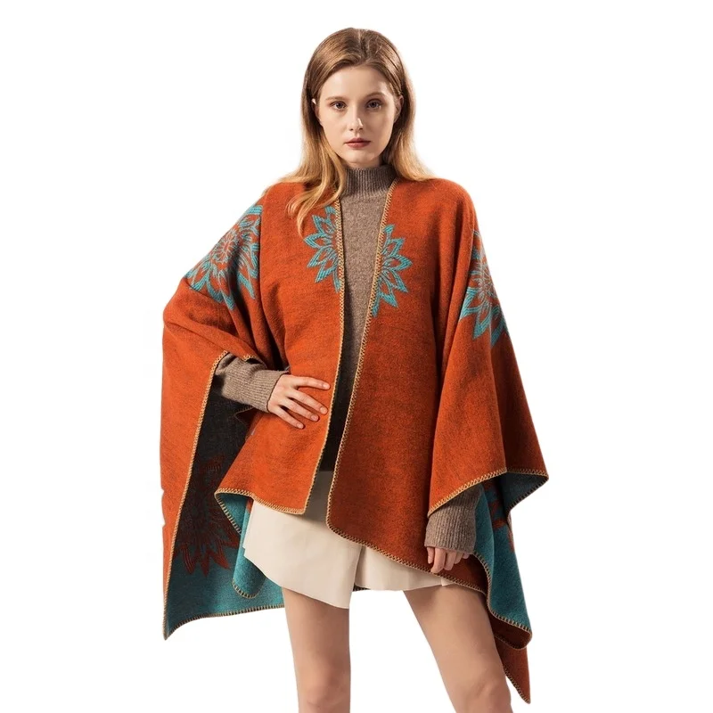 Hot sell women soft cashmere long scarf pashmina shawls wraps winter thick scarf floral shawls