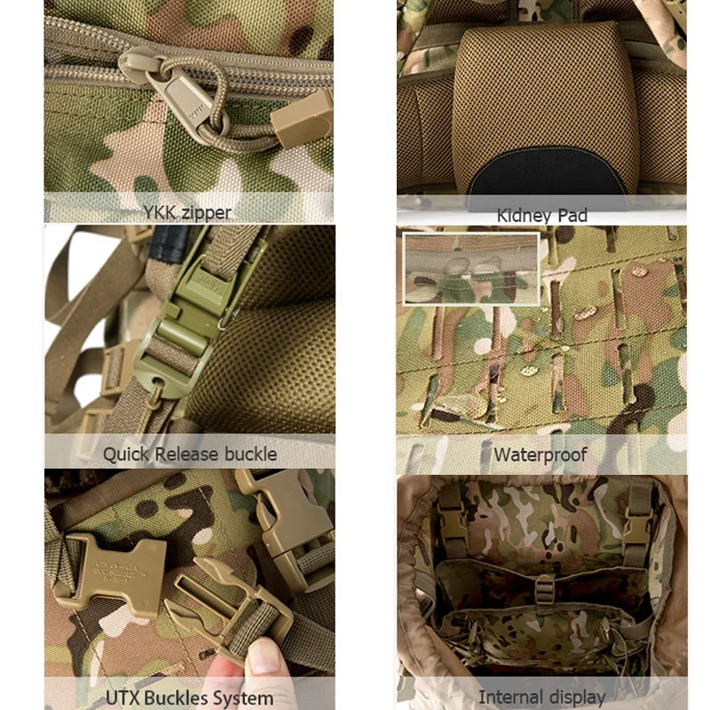 Molle Tactical100L Large Backpack Camping Equipment Man Bag Hydration Pack backpack Waterproof Backpacks 4 in 1 Tactical  Bag