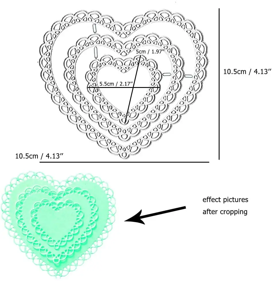 Metal Die Cuts Scrapbook Album Paper Card Cake Topper DIY Craft Making - Rectangle, Circle, Heart, Circle Flower