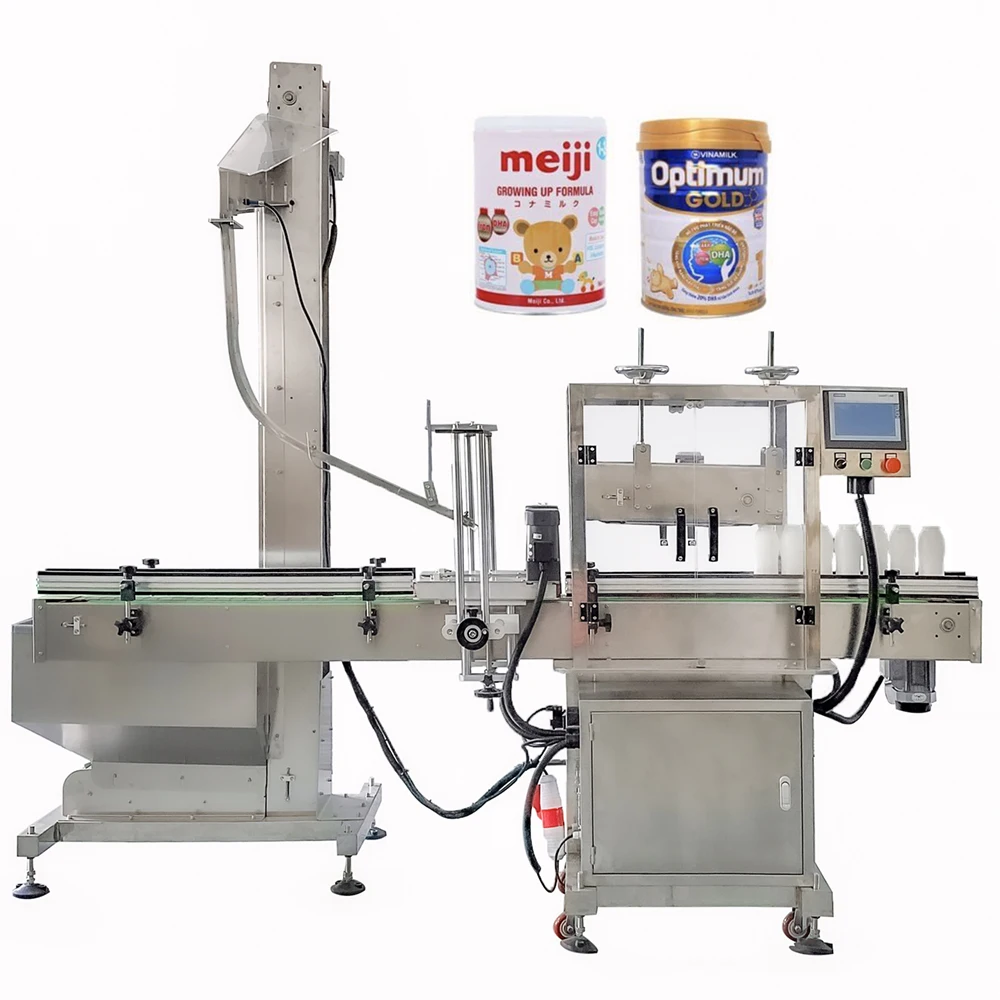 PM50 automatic lid pressing  machine suitabl for any size paint can bucket soy sauce bottle  press capping machine