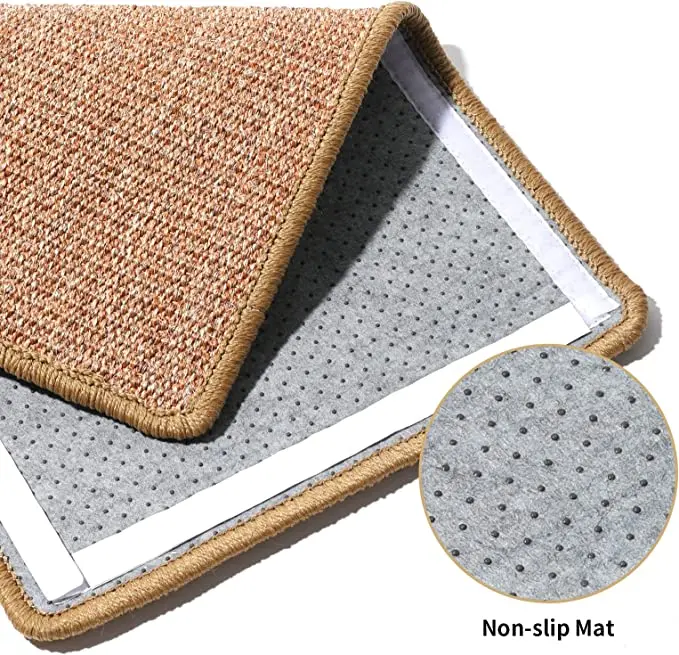 Customized Size Available 100% Natural Sisal Cat Scratchers Pad Rug with Sticky Tapes
