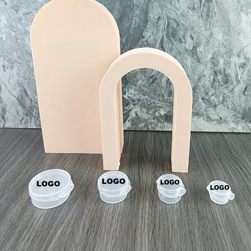 Customize LOGO Colored Small Inch PP jar takeaway box flip lid plastic seasoning box soy sauce small box paint jar