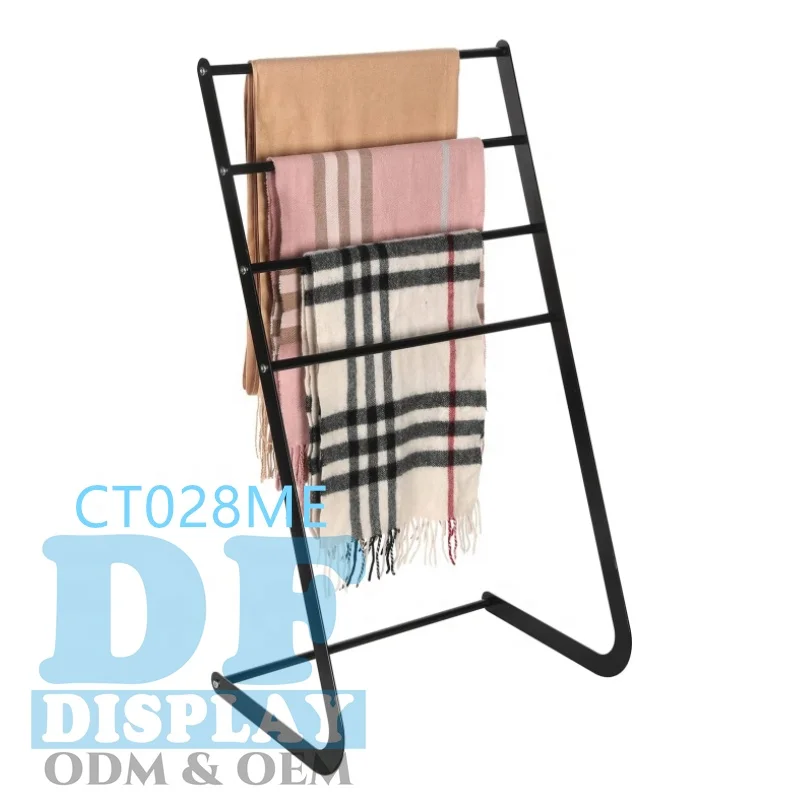 Scarf Shop Display Rack Textile Furniture Scarf Carpet Display Stand Metal Curtain Sample Retail Fabric Store Displays Rack