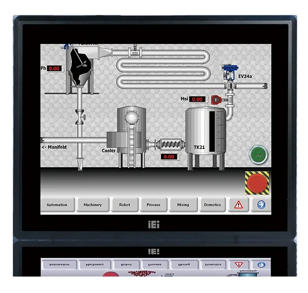 IEI DM-F15A/R 15 inch industrial resistive touch screen LCD monitor with 9 ~36V DC input