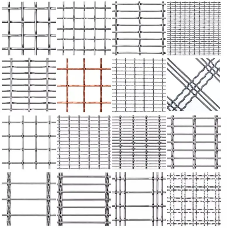 High Tensile 65Mn 45# Manganese Steel Iron Wire Woven Quarry Rock Square Hole Crimped Mesh for Mining Cut Bend Punch Metal Frame