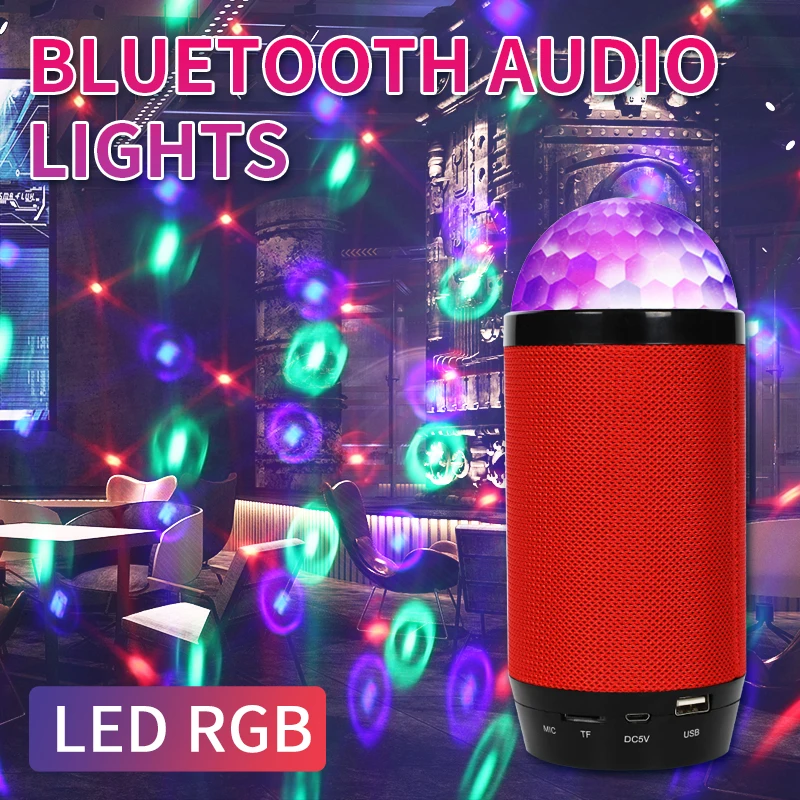 Дискошар для диджея колонки освещение RGB аудио музыка светодиодный Голосовое управление праздничное вечеринки TF USB лампа клуба