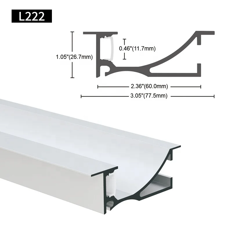 For Ceiling Bar Lighting Strips Recessed Linear Profil Alu Channel Drywall Gypsum Wall Plaster in Aluminium LED Profile