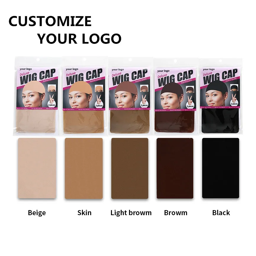 Оптовая продажа, дышащие обнаженные колпачки для париков, эластичные нейлоновые колпачки для париков