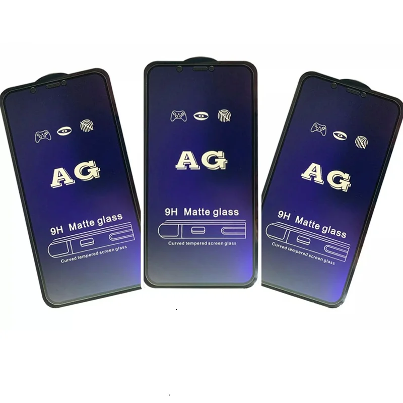 AG Anti Fingerprint Full Cover Blue Light Glass Screen Protector Matte Tempered Glass For iPhone 14 max 13 12 11 X XS xr 8 7 6