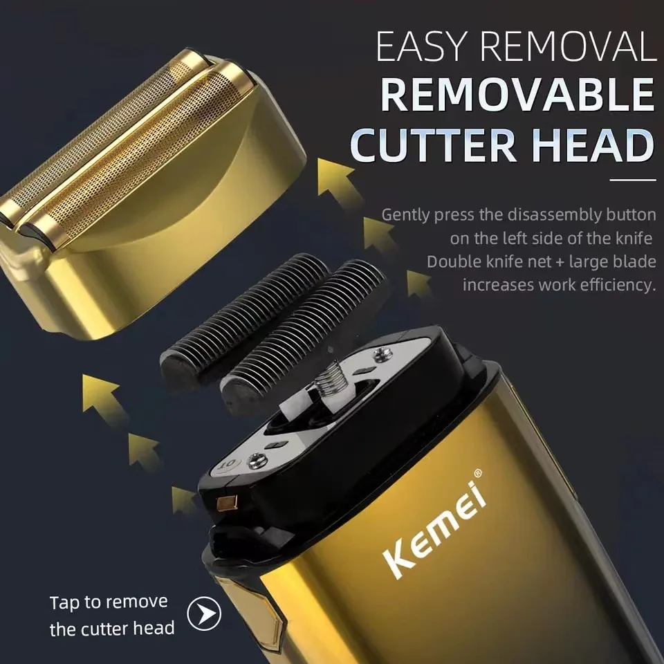 Gold Silver Color kemei tx1 pro Kemei TX10 2 in 1 Shaver Kemei Shaver High Quality electric shaver