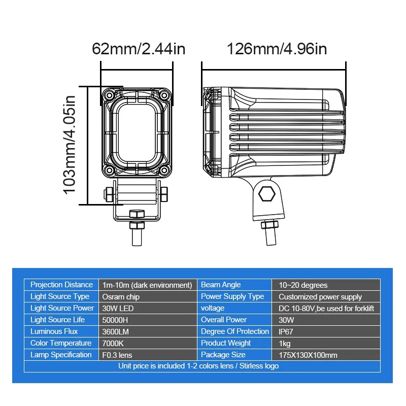 Outdoor Led Projection Light 30W Spot lamp IP67 stadium football field basketball court Light flood Light