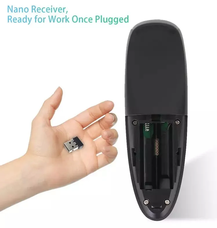 G10S 2.4G RF Wireless Gyro Voice Remote Control for Android TV Box Smart TV
