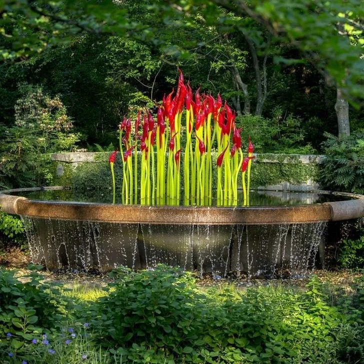 Hotel Museum Garden Decorative Spike Shape Colorful Murano Large Glass Sculptures