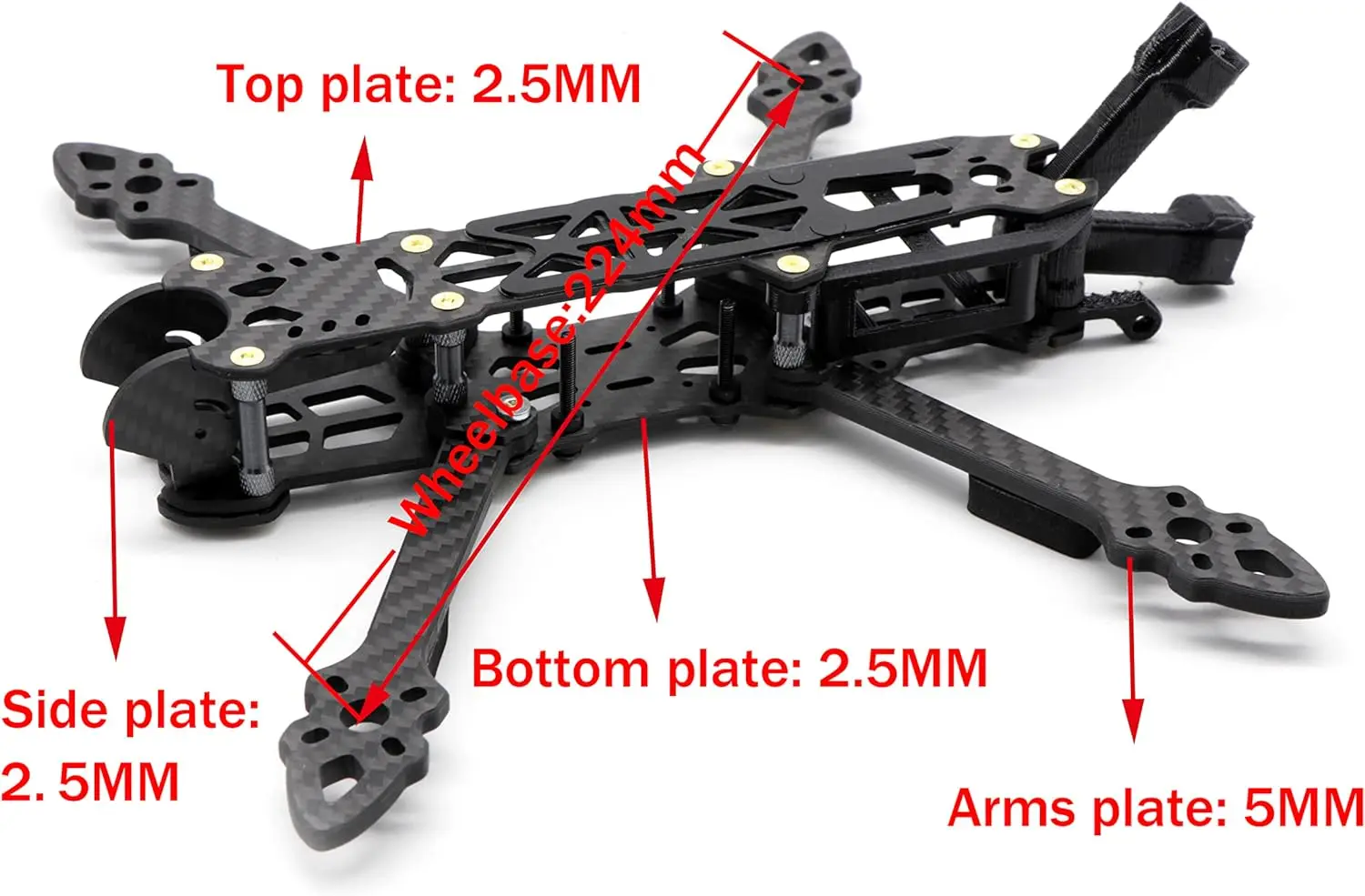 Hot Sale  7 Inch Fpv Drone Rack Carbon Fiber Mark 4 V2 F550  Lightweight Drone Frame Kit for Dji