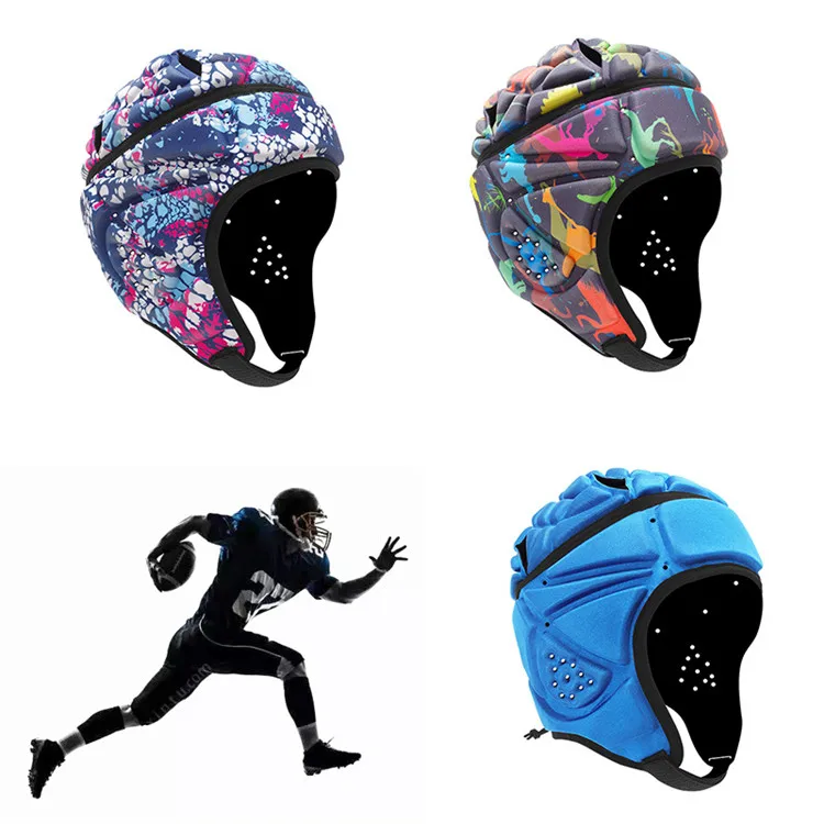 Protective Safety Sport EVA Soccer Hat Headguards For Kid Adult Rugby Flag American Football Goalie Goalkeeper Headgear Helmet