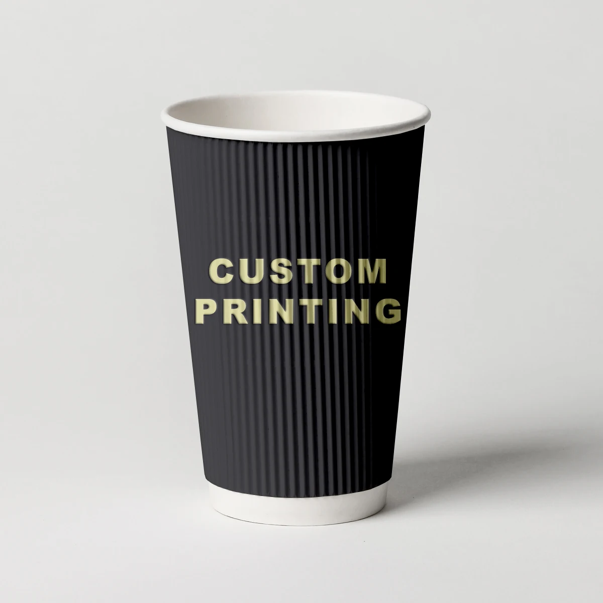 Customized Print Logo Compostable Coffee Cups 8oz 12oz 16oz 22oz Paper Glass for Hot Drink