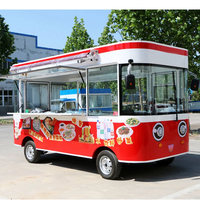Chinese Electric Four Wheels Mobile Food Cart Street Food Truck