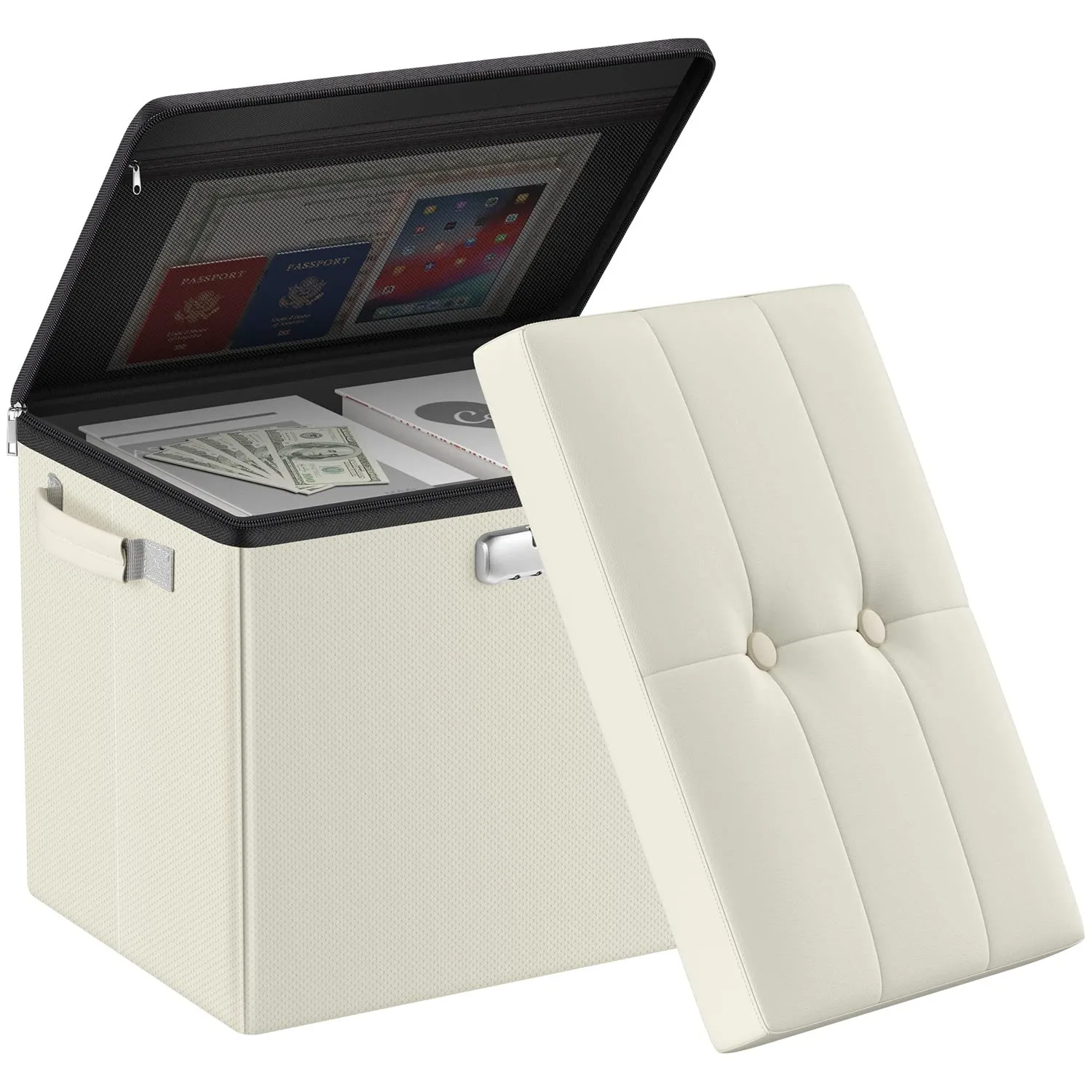 Fireproof Silicone-Coated Footstool Wholesale Foldable Clothing Organizer with Non-Itchy Feet Toy Storage Stools & Ottomans