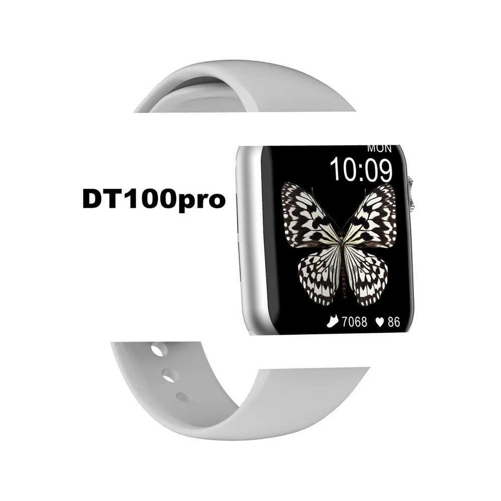 Новый DT100Pro Смарт часы BT вызова пользовательский интерфейс IP68 водонепроницаемый ЭКГ Спорт сердечного ритма мониторинг сна Smartwatch DT100