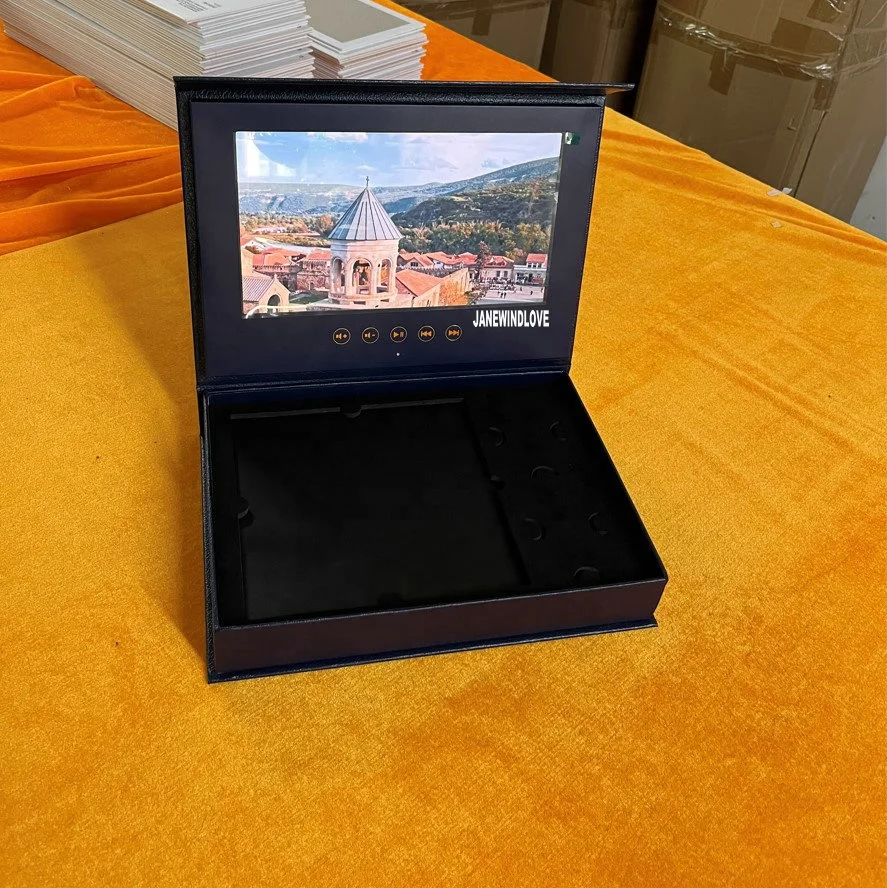 Jewelry Music video box with tft lcd screen video player 2.4inch/4.3inch/5inch/7inch/10.1inch Video Gift Box For Marketing Gift
