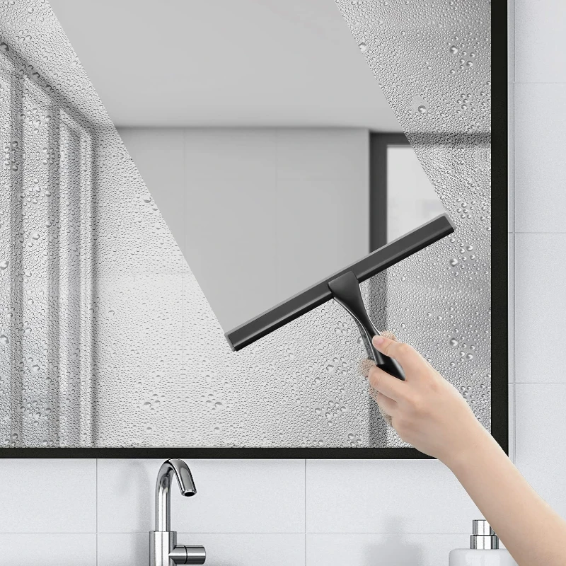 Short handle kitchen bathroom shower glass squeegee wiper blade clean tools window cleaning squeegee silicone shower squeegee
