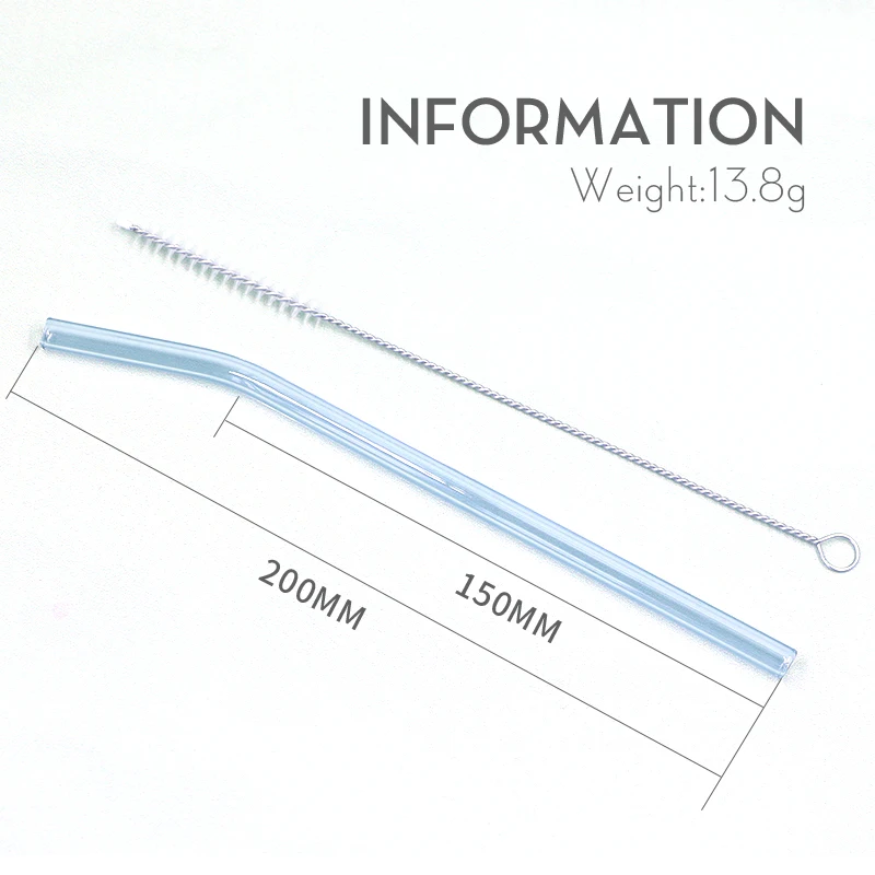 Have in Stock Handmade Colorfru Glass Straw for Cup in Bulk Bar Drinking Tools
