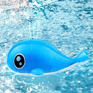 Factory Summer Tub Toy Toddler Led Light up Kids Baby Whale Automatic Spray Water Bath Toys