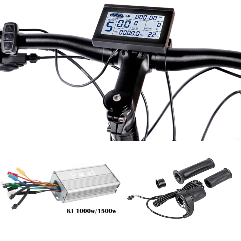 E-bike Controller KT30A 35A Display Kits12Mosfet Electric Bike Throttle For 1000W 1500W E Bike Kit LCD3 Display Ebike Throttle