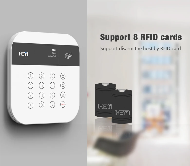 Wireless RFID  Touch keypad smart for Home security alarm control keypad
