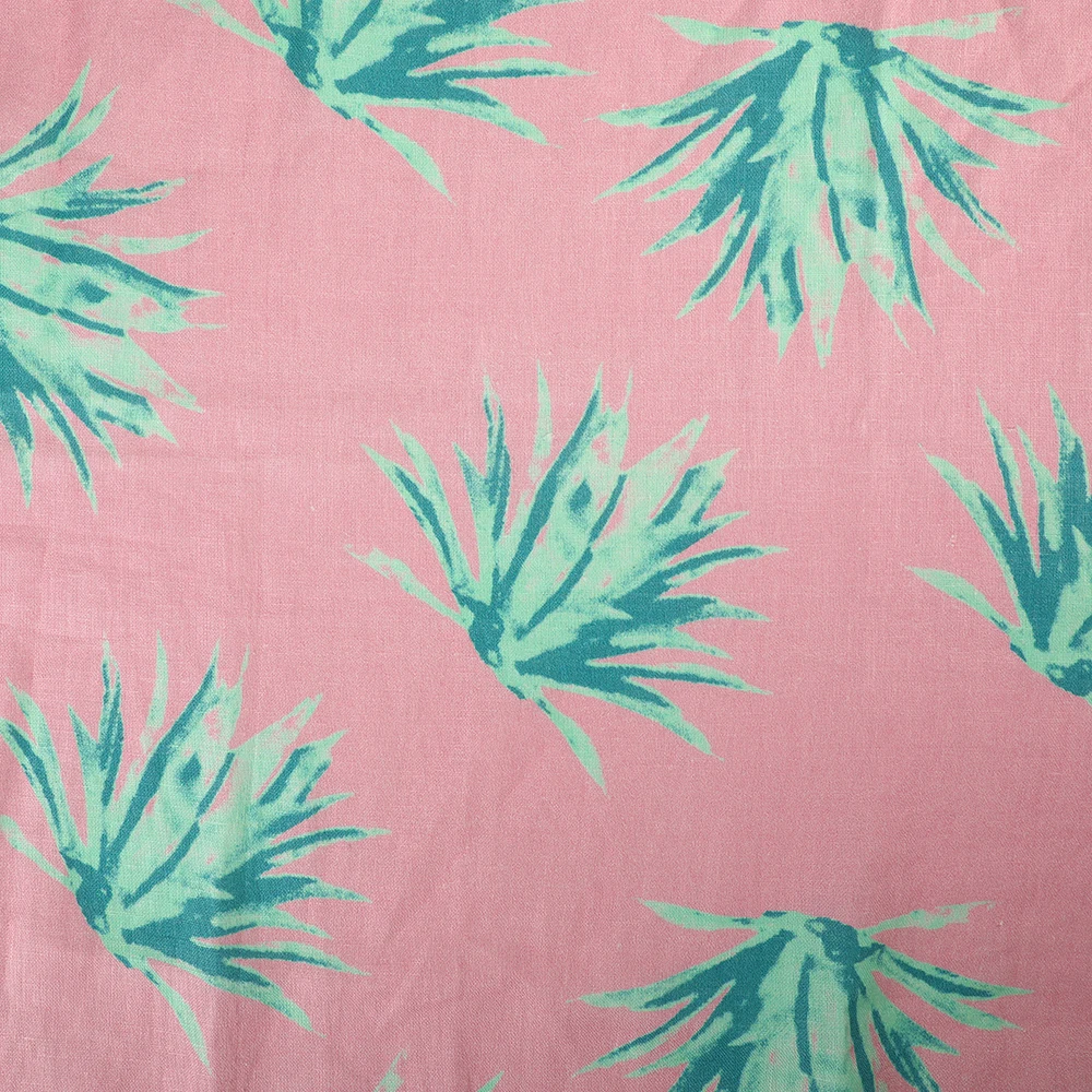 Woven LINEN Wholesale CUSTOMS Korea Indonesia Plain Floral Flower Dress Print 100% LINEN Fabric