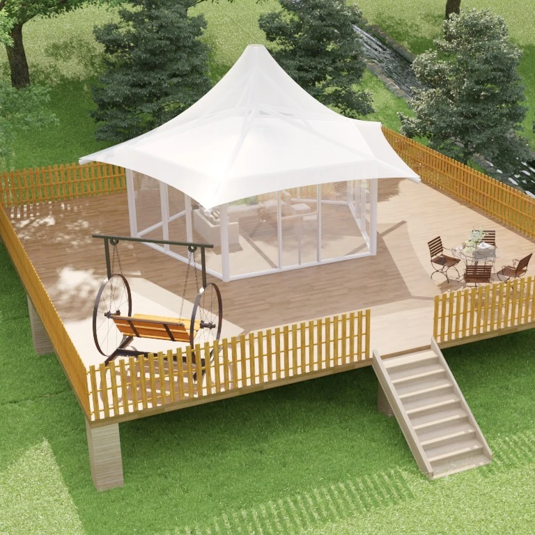 China Fast Delivery Hexagon Luxury Hotel Camping Tent For Resort